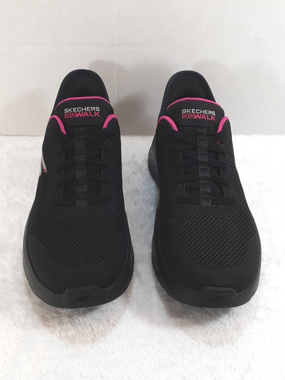 Skechers Shoes Go Walk Flex Grand Entry Womens Size 9 Black Pink Running NEW